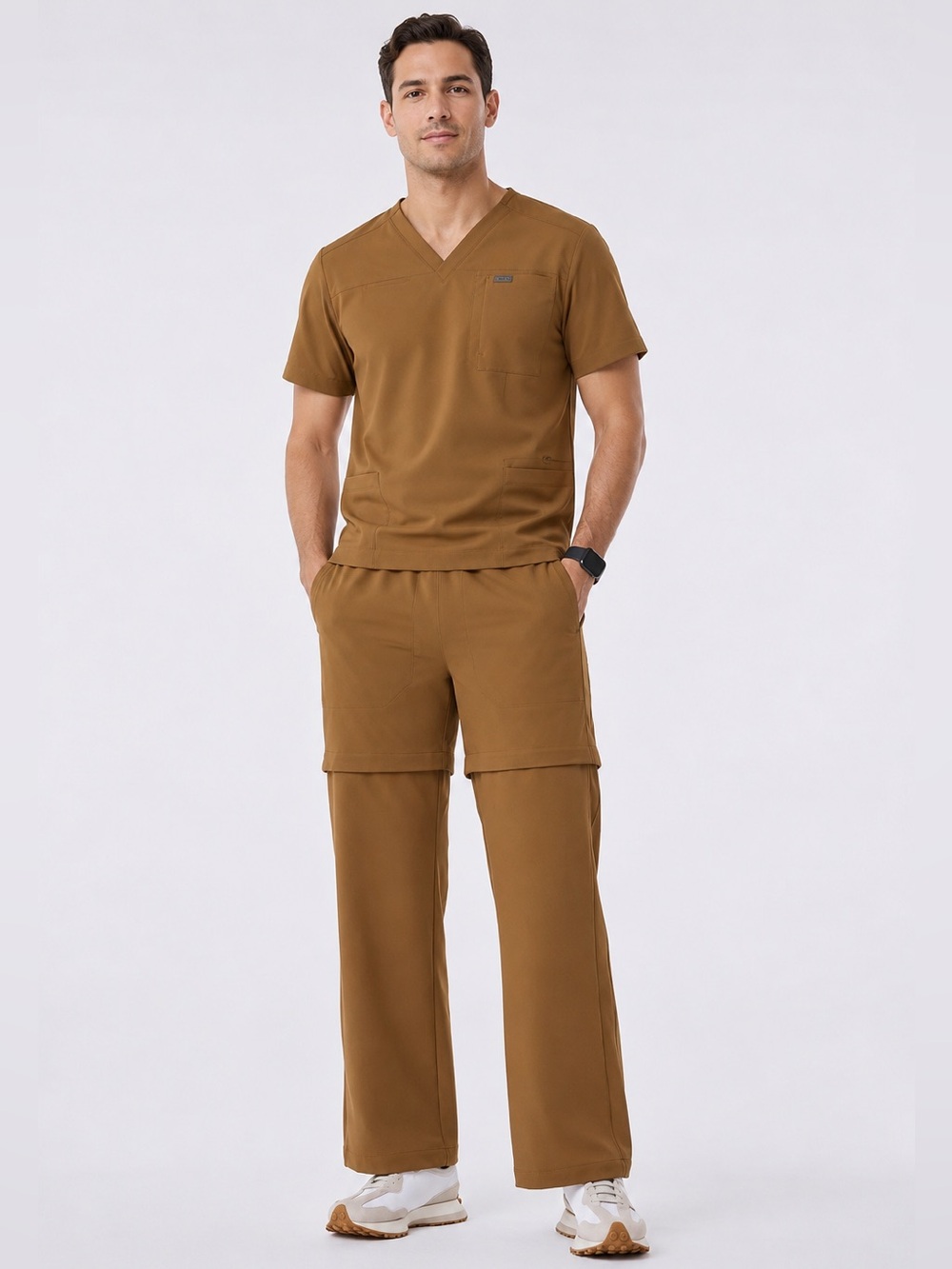 NEW FIGS‎ Indestructible Scrub Set Convertible Pant and Matching Top Earth